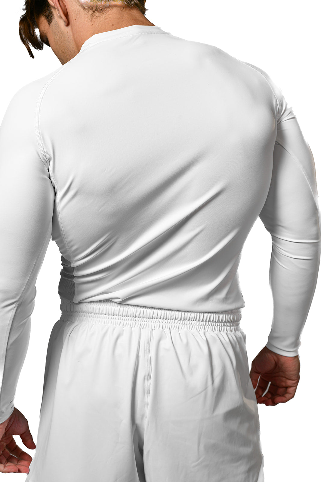 White Long Sleeve BJJ Rashguard