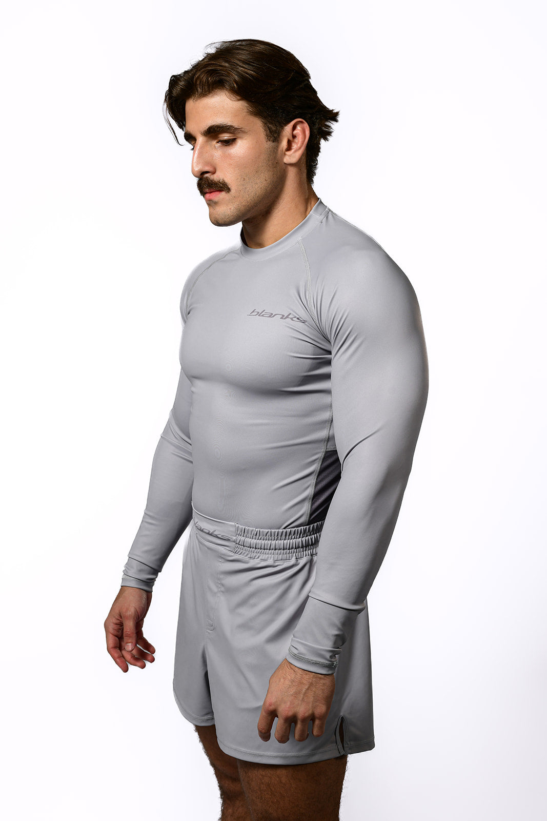 Grey Long Sleeve BJJ Rashguard